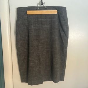 Ann Taylor Gray Crosshatch Skirt